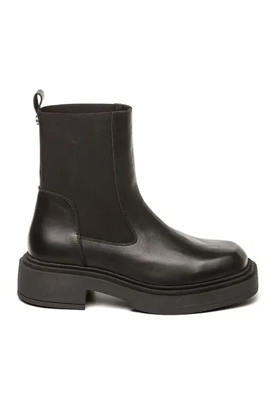 Ghete Chelsea de piele Churro - Negru
