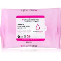 Brushworks Makeup Remover Wipes șervețele demachiante pentru make-up 25 buc