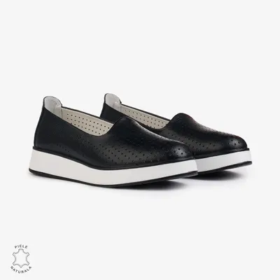 BALERINI Dama Piele Naturala PERFORATA CRL1006 Culoare: NEGRU