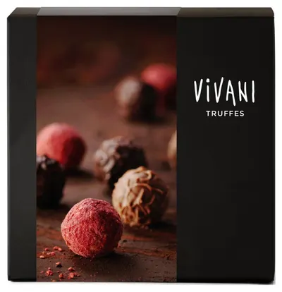 Trufe bio de ciocolată, 3 arome, 100 g, Vivani