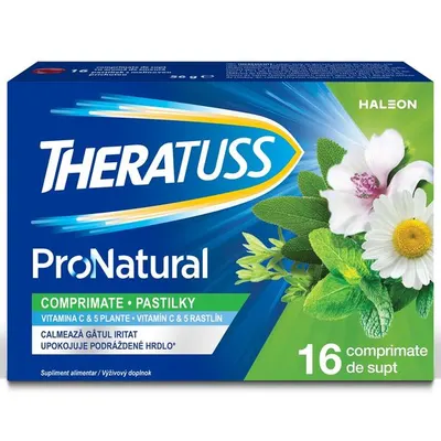 Theratuss natural, Haleon | 16 comprimate de supt