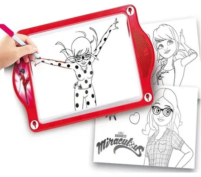 Placă LED pentru desen Lisciani - Miraculous LadyBug