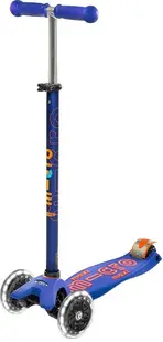Trotinetă pentru copii Micro - Maxi Micro Deluxe LED, albastru