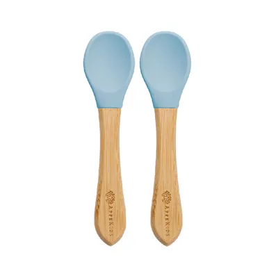 Set lingurite din bambus Aqua Blue 6 luni+, 2 bucati, Appekids