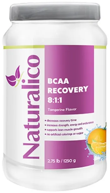 BCAA Recovery 8:1:1, mandarină, 1250 g, Naturalico
