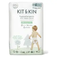 Scutece Hipoalergenice Eco Pull Up XL, Kit&Kin, Marimea 6, 18 buc, De unica folosinta, 15 kg+
