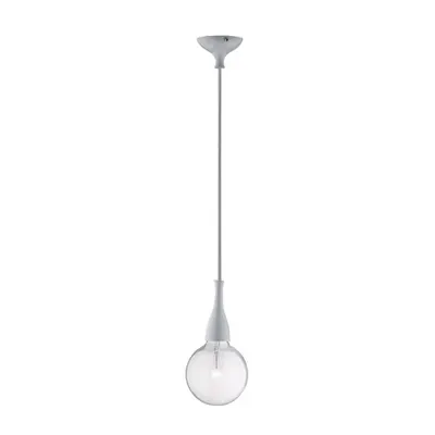 Pendul Minimal, 1 bec, dulie E27, D:120mm, H:350/2000mm, Alb