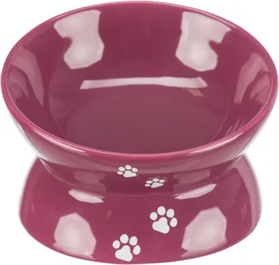 Trixie, castron ceramic ridicat ergonomic, bordo, 0.15 L/ 13 cm