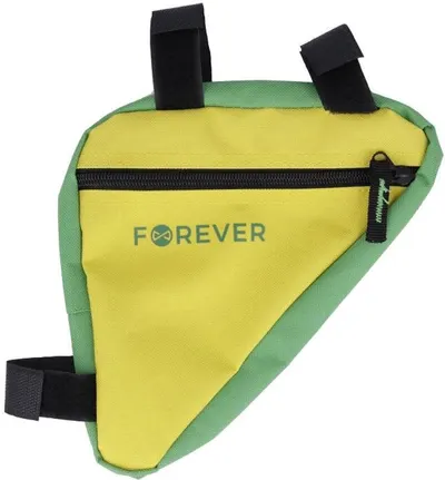 Geantă de bicicletă Forever - Outdoor FB-100, de cadru, galben/verde