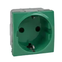 Priza schuko 16A 2 module verde Unica