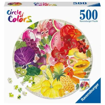 Puzzle Cerc Fructe si Legume, 500 Piese