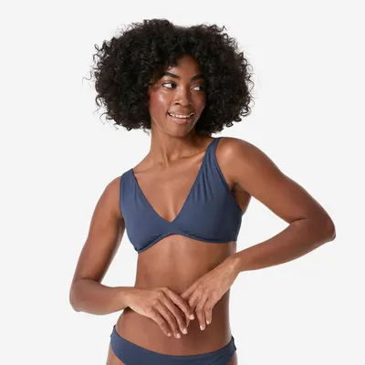 Top de costum de baie triunghiular Bleumarin Damă