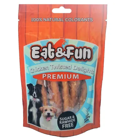 Eat&Fun Recompense Caini Chicken Twisted Delights 100 g