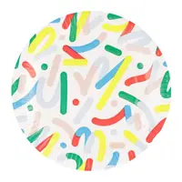 Farfurii Biodegradabile din Carton, 18 cm, Rotunde, Artwork, 12 Bucati