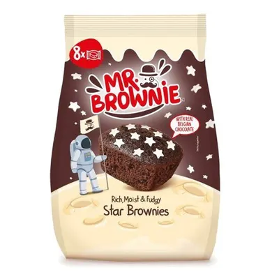 Prăjitura cu ciocolată belgiană Star Mr. Brownie, 200 g – Pachet En-gros