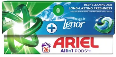 Capsule de rufe Ariel - Touch Of Lenor, All in One Pods, 26 spălări