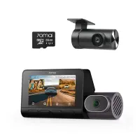 Set 2 camere 70mai Dash Cam 4K T800 cu 3 obiective (fata 4K, interior 1080P) + spate RC24 Full HD, GPS, HDR, ADAS - Default Title