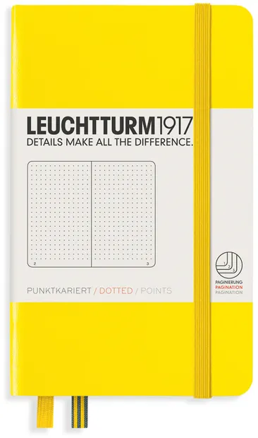 Agenda de buzunar Leuchtturm1917 - A6, pagini punctate, Lemon