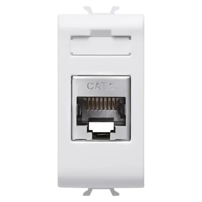 Priza Rj45 - Categoria 6 - Ftp - 1 Modul - Alb Lucios - Antibacterian - Chorusmart