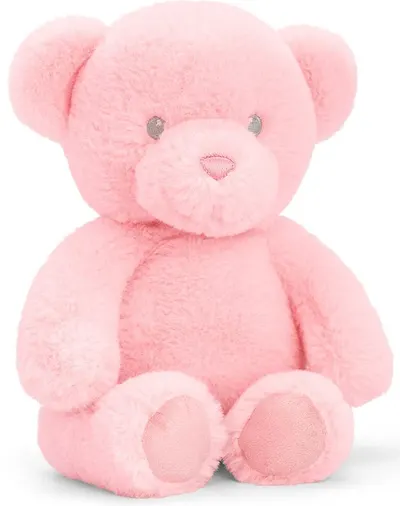 Jucarie ecologica de plus Keel Toys Keeleco -Ursulet, roz, 16 cm