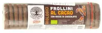 Fursecuri bio cu cacao și chipsuri de ciocolată, 250 g, L'Albero del Bio