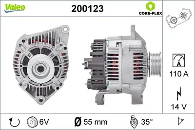 Alternator (14V, 110A) potrivit RENAULT ESPACE III, LAGUNA I, SAFRANE II 2.2D 11.93-03.01
