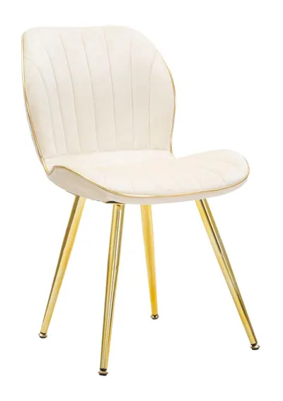 Mauro Ferretti Set Scaune Paris Space Crem/auriu 2 Buc Cm 46x58x77