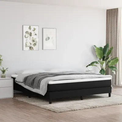 vidaXL Saltea cu arcuri buzunar, fermitate medie, negru, 180x200x20 cm, textil
