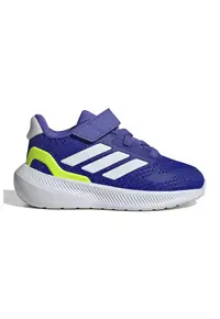 Pantofi sport Run Falcon 5 din material textil cu velcro - Alb/Verde lime/Albastru