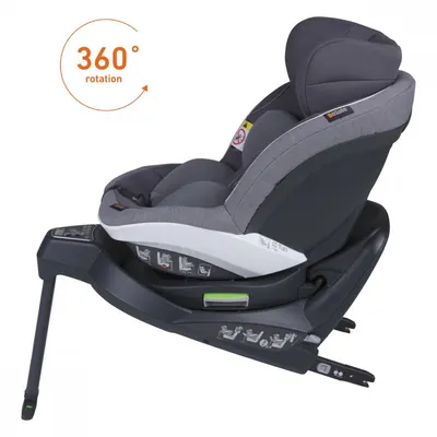 Scaun auto rotativ iZi Turn i-Size Gri Metallic Melange