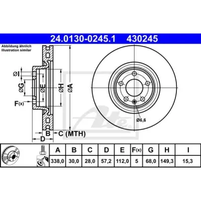 Disc frana ATE 24.0130-0245.1