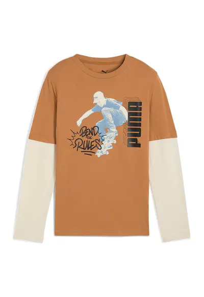 Bluza cu design 2-in-1 Mid 90s - Crem/Maro camel