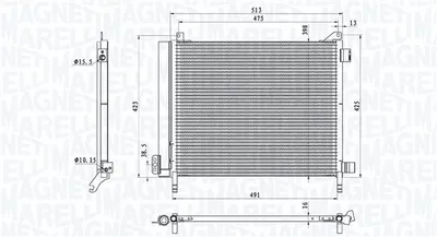 Radiator AC condensator cu uscator potrivit NISSAN MICRA IV 1.2 05.10-09.15