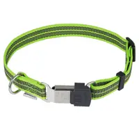 Zgarda nailon Sprenger neon reflectorizanta - 40 - 55 cm - Verde
