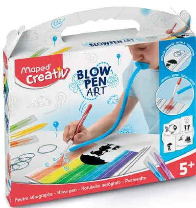 Set creativ Maped Creativ - Blow Pen String Art, 21 piese