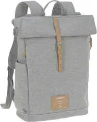 Rucsac pentru cărucior pentru copii Lassig - Rolltop, gri melange