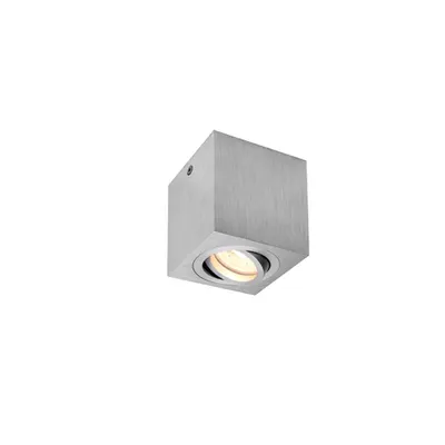 Corp iluminat TAVAN, TRILEDO de tavan Luminita GU10, Interior din aluminiu din aluminiu Montat pe suprafata lumenul Plafon, QPAR51, periat, max 10W