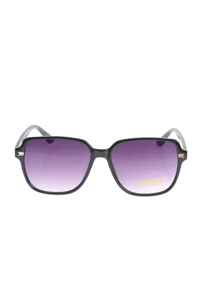 Ochelari de soare eleganti cu rama neagra si lentile mov degrade