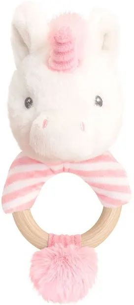 Zornaitoare pentru bebelusi Keel Toys Keeleco - Unicorn, inel, 14 cm