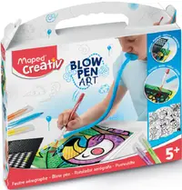 Set creativ Maped Creativ - Blow Pen Art, 14 piese
