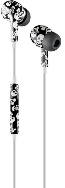 Căști cu microfon Cellularline - Music Sound Sculls, alb/negru