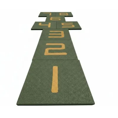 ȘOTRON din dale de cauciuc (cu 8 numere/set): 500X500X40 mm - Verde