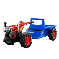 Motocultor electric copii 3-6 ani, Kinderauto BJLW1288, 70W 12V, telecomanda, Albastru