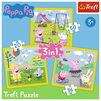 Puzzle 3 în 1 (20+36+50 piese) „Happy day