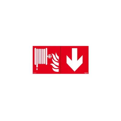 Label - pentru emergency lighting luminaires - fire horse below - 100 x 200 mm
