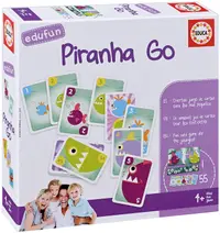Puzzle pentru copii Educa din 56 de piese - Piranha, joc de carti