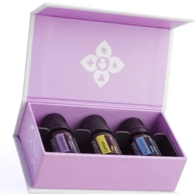 Pachet Intro Kit ulei esential doterra, trio pentru acnee, alergii de sezon, lavanda 5ml, lamaie 5ml, menta 5ml + EBook