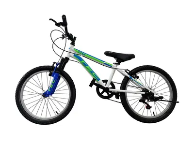 Bicicleta copii Tec Titan suspensie fata, roata 20 , culoare alb albastru