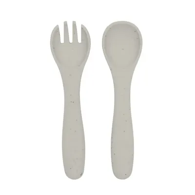 Set Kikka Boo Furculita si Lingura Platinum Silicone Sand 6 luni +