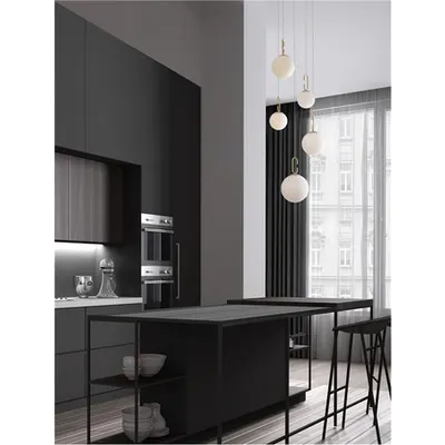 Lampa suspendata HOOK Satin Auriu Metal & Acid Alb Sticla LED 30.49 Wat 230 Volt 3121.21Lm 3000K IP20